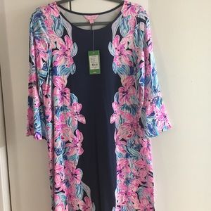 NWT Lilly Pulitzer Ophelia Dress Navy Size L